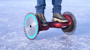 Ховерборд с дисковыми пилами — зимняя модификация