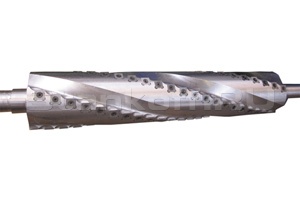 Спиральный ножевой вал с поворотными ножами 15х15х2,5мм