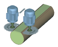 Принцип распиловки станка ПД-50