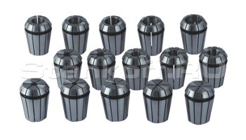 Набор цанг ER25 15 шт. 1-16 мм