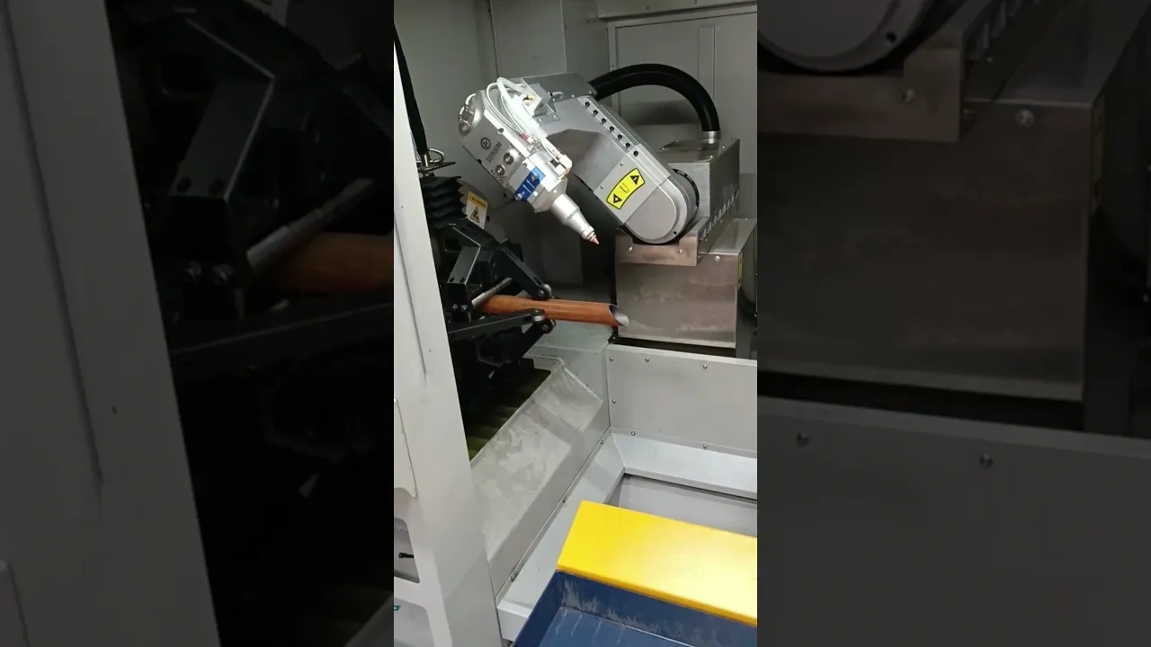ЛАЗЕРНЫЙ ТРУБОРЕЗ С НАКЛОННОЙ ГОЛОВОЙ #machine #лазернаярезка #cnc #обработкаметалла #лазернаярезка