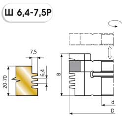 Ш 6,4-7,5, Ш 7,4-10 фрезы для сращивания древесины