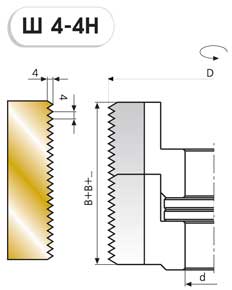 Ш 4-4 фрезы для сращивания с механическим креплением режущих пластин