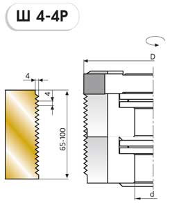 Ш 4-4 фрезы для сращивания с механическим креплением режущих пластин