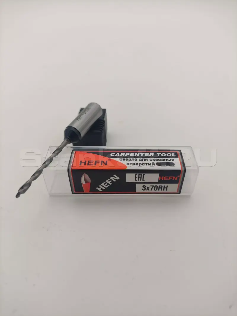 Сверло для сквозных отверстий для присадочного станка MONOLIT HEFN левое D3x70 S10 RH