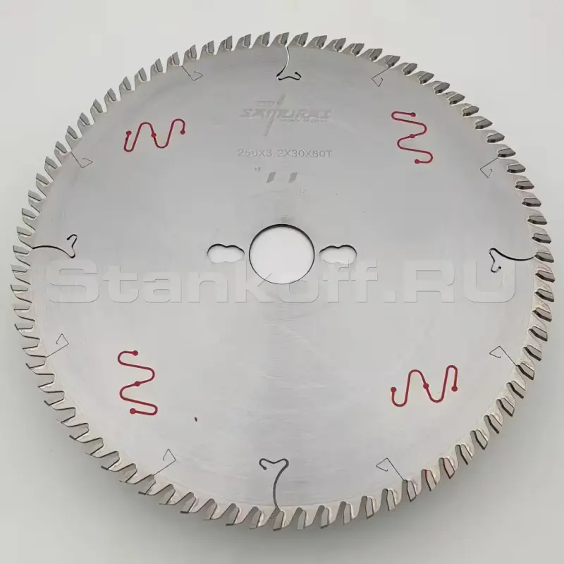Пильный диск для ДСП 250×3.2/2.2×30 Z80T ST2 трапеция RED SAMURAI