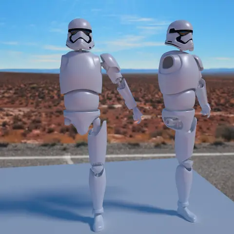 Подвижная фигурка штурмовика из звездных войн на 3D принтере — файлы для печати прилагаются!