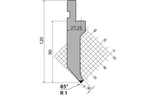 Пуансоны R1 классические серии P.120.85.R1