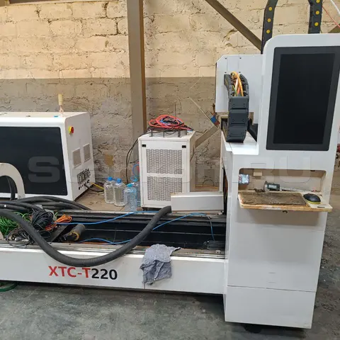 Пусконаладка оптоволоконного лазерного станка для резки труб XTC-T220/2000 Raycus в Набережных Челнах (Март 2023)