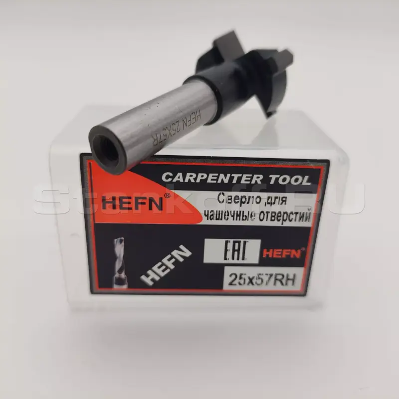 Сверло чашечное для сверлильно присадочного станка HEFN правое D25x57 S10 RH