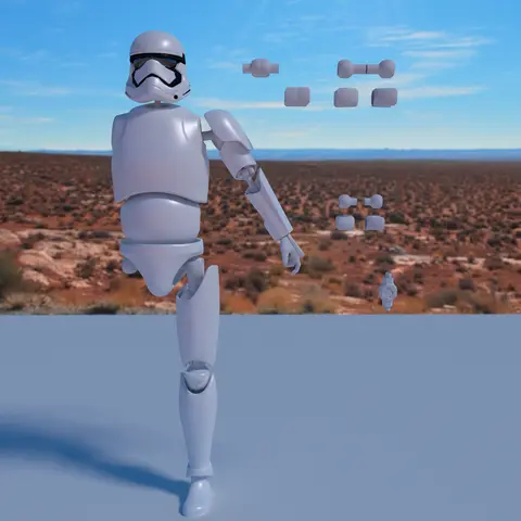 Подвижная фигурка штурмовика из звездных войн на 3D принтере — файлы для печати прилагаются!