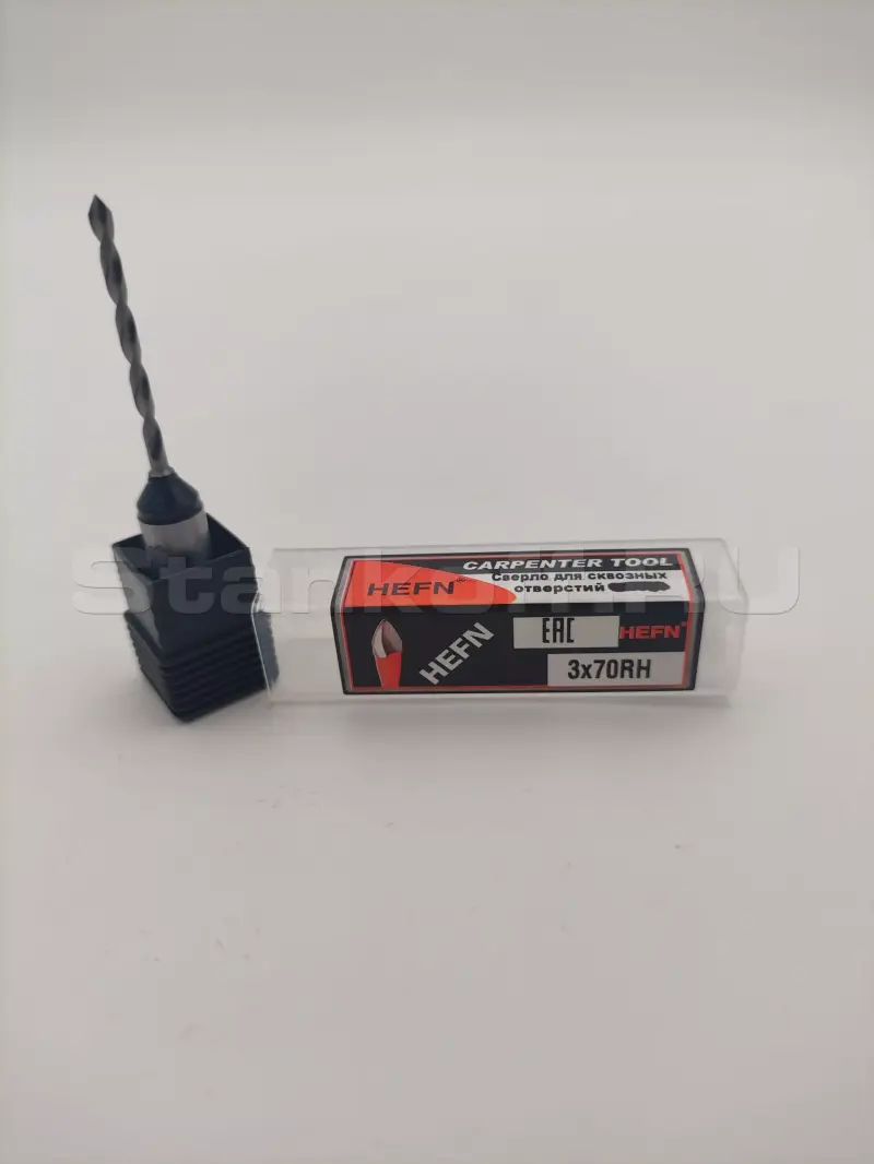 Сверло для сквозных отверстий для присадочного станка MONOLIT HEFN левое D3x70 S10 RH