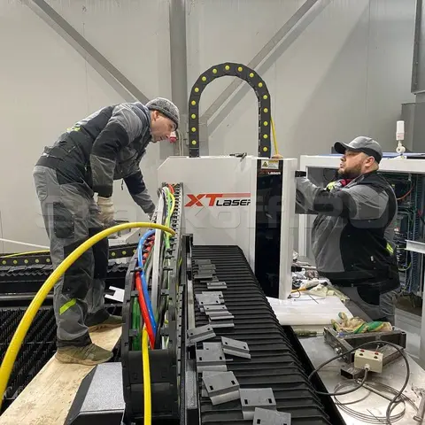 Пусконаладка оптоволоконного лазера для листов и труб XTC-HET 6015/1500 Raycus