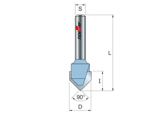 Фрезы TideWay V-образные пазовые 90° серии LC0301