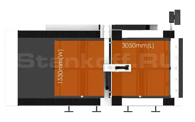 Оптоволоконный станок для резки металла XTC-1530H/3000 Raycus