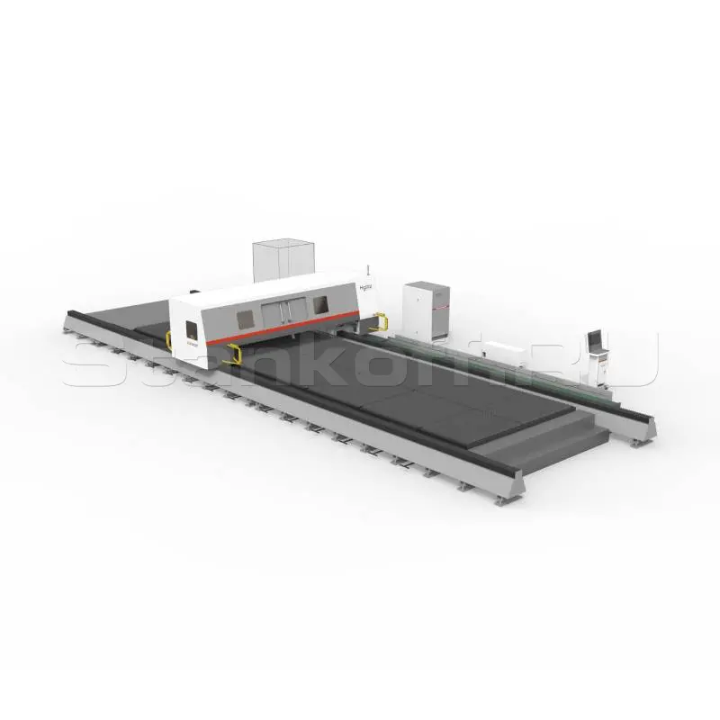 Широкоформатный оптоволоконный лазерный станок HGTECH SMART-12020LR/20000 Raycus