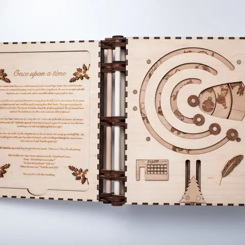 Книга с головоломками — классный DIY проект для лазерного станка