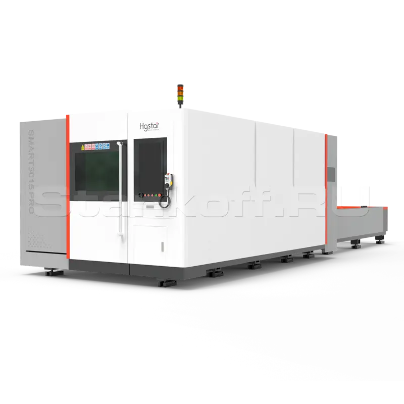 Оптоволоконный лазерный станок со сменным столом HGTECH SMART-3015 PRO/12000 Raycus