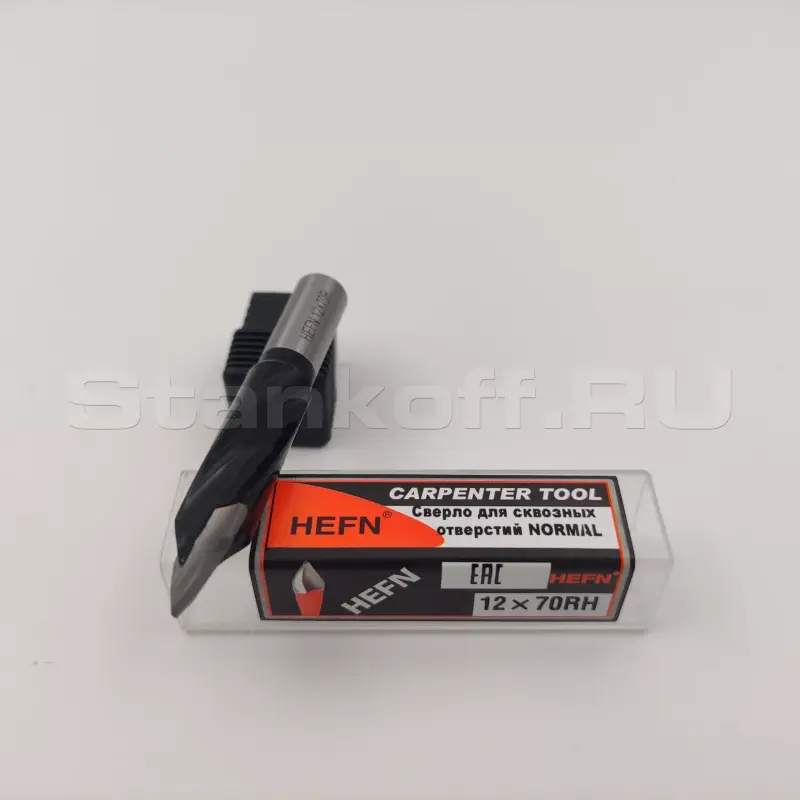 Сверло для сквозных отверстий для присадочного станка NORMAL HEFN правое D12x70 S10 RH