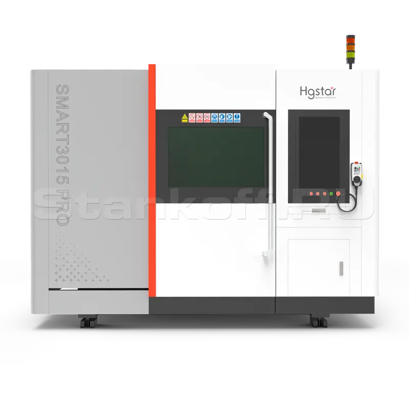 Оптоволоконный лазерный станок со сменным столом HGTECH SMART-3015 PRO/3000 Raycus
