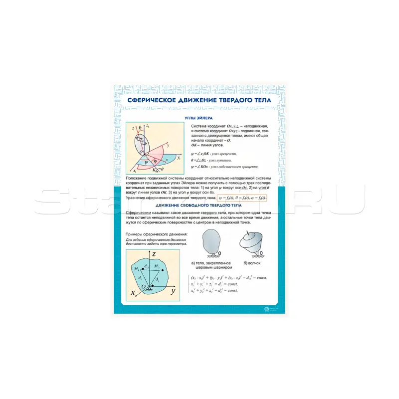 Информационный стенд «Сферическое движение твердого тела» ST0119