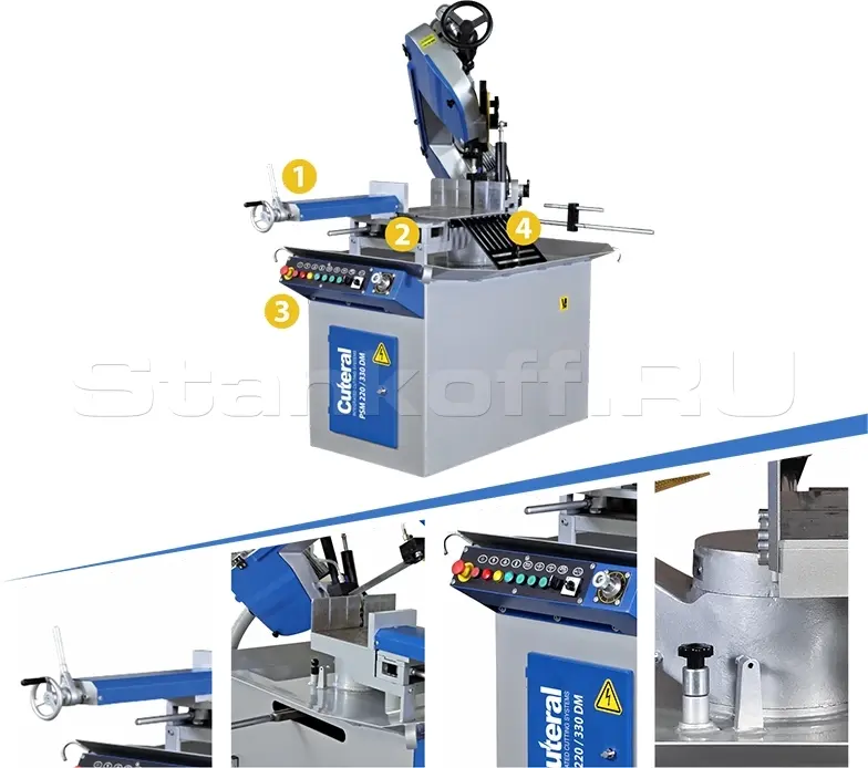 Станок ленточнопильный полуавтоматический CUTERAL PSM 220/330 DM
