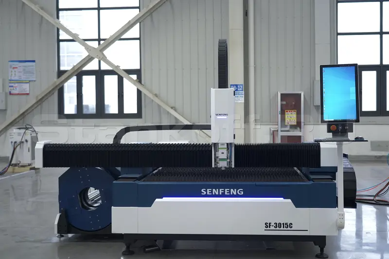 Оптоволоконный лазерный станок для резки листов и труб SENFENG SF-3015C/3000 Raycus