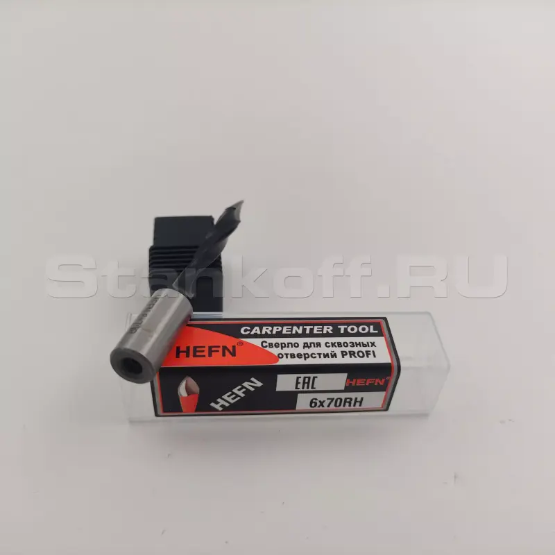 Сверло для сквозных отверстий для присадочного станка PROFI HEFN правое D6x70 S10 RH