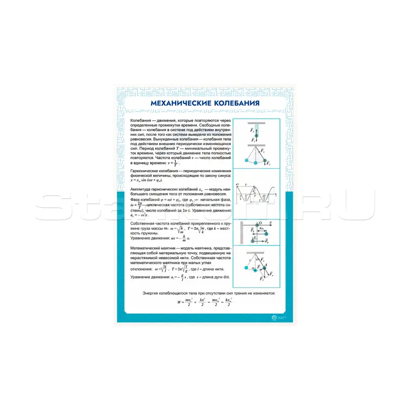 Информационный стенд «Механические колебания» ST0106