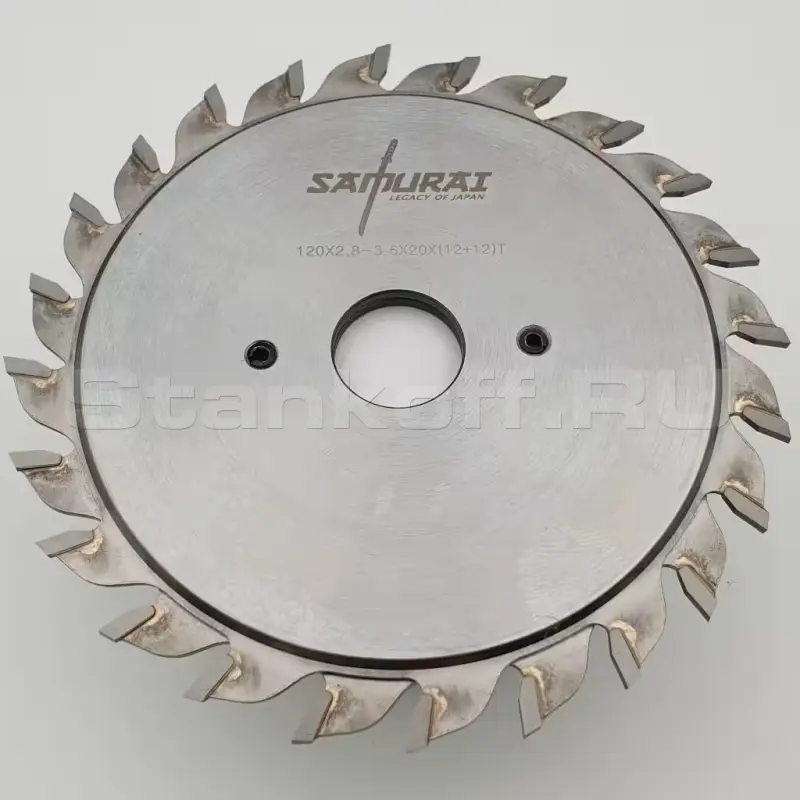 Пильный диск подрезной составной 120×2.8-3.6×20 Z12+12T ST2 RED SAMURAI
