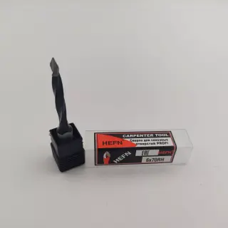 Сверло для сквозных отверстий для присадочного станка PROFI HEFN правое D6x70 S10 RH — фото 3