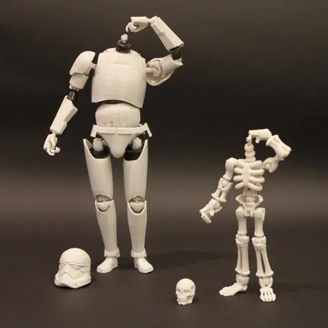 Подвижная фигурка штурмовика из звездных войн на 3D принтере — файлы для печати прилагаются!