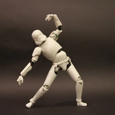 Подвижная фигурка штурмовика из звездных войн на 3D принтере — файлы для печати прилагаются!