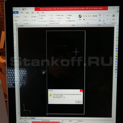 Панель управления лазерного станка