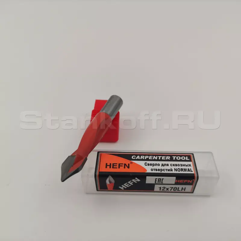 Сверло для сквозных отверстий для присадочного станка NORMAL HEFN левое D12x70 S10 LH