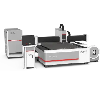 Оптоволоконный лазерный станок для резки листов и труб HGTECH SMART-3015T/3000 Raycus — фото 1