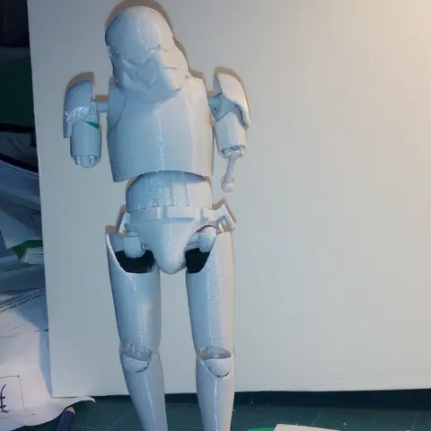 Подвижная фигурка штурмовика из звездных войн на 3D принтере — файлы для печати прилагаются!