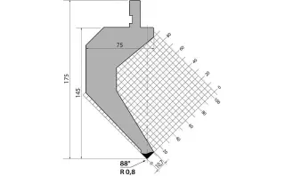 Пуансоны R1 классические серии P.175.88.R08
