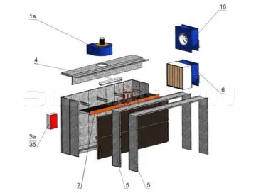 Покрасочная кабина с сухой фильтрацией CDC-3000