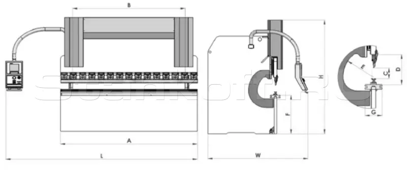 Листогибочный гидравлический пресс Power Bend FALCON 3100/100