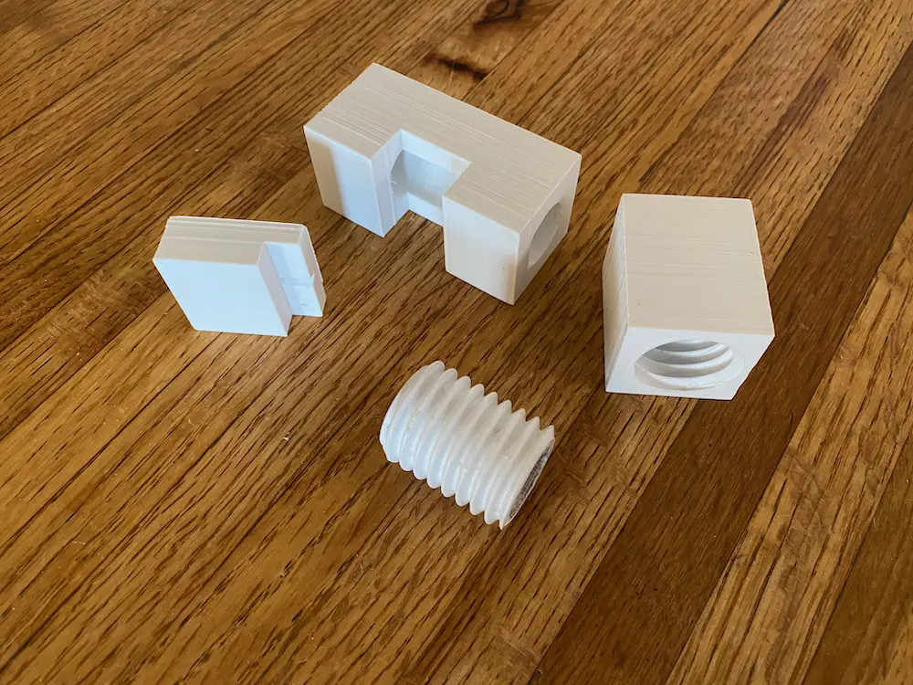 Деревянные винты и гайки с помощью фрезерного стола и 3D принтера своими руками