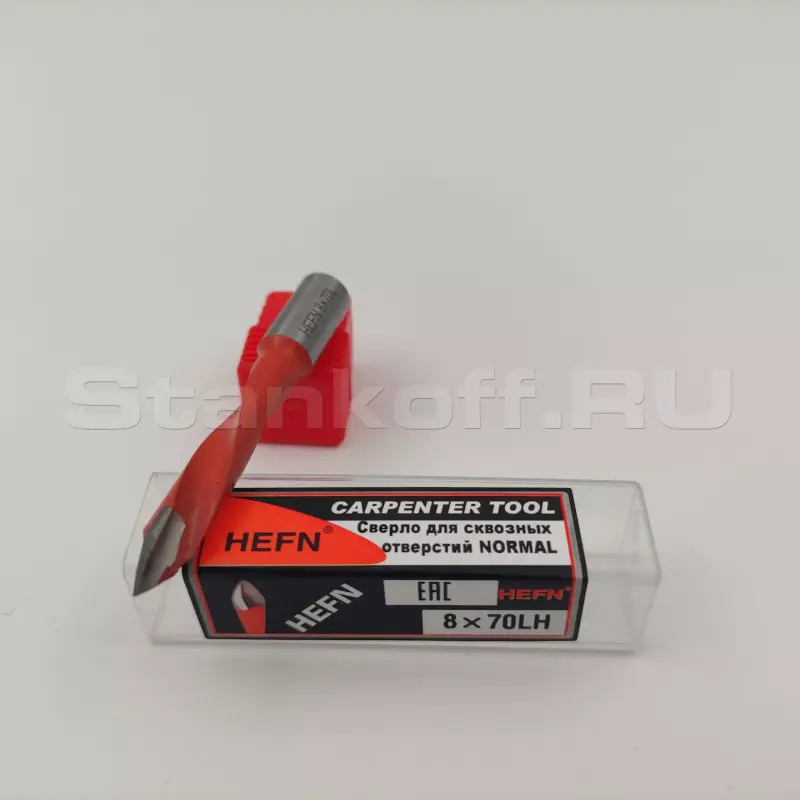 Сверло для сквозных отверстий для присадочного станка NORMAL HEFN левое D8x70 S10 LH