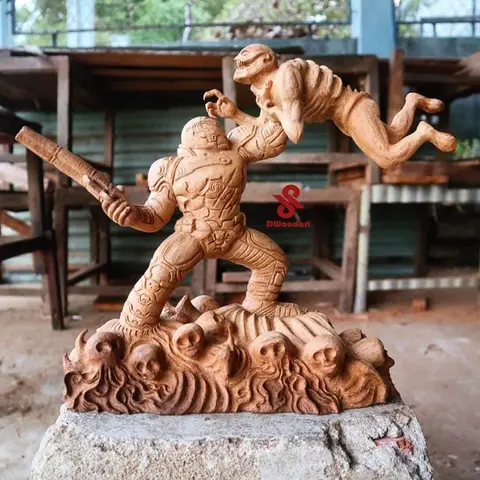 Невероятно искусная резьба по дереву от мастеров из компании DWoodart