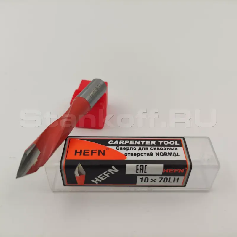 Сверло для сквозных отверстий для присадочного станка NORMAL HEFN левое D10x70 S10 LH