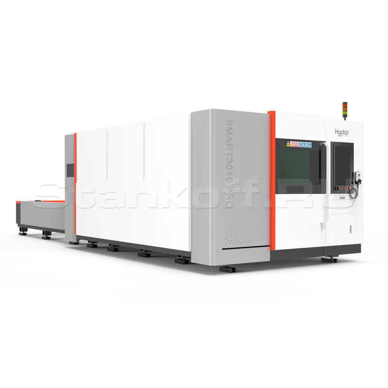 Оптоволоконный лазерный станок со сменным столом HGTECH SMART-3015 PRO/3000 Raycus