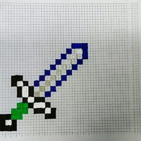 Нож для писем в стиле меча из игры Minecraft