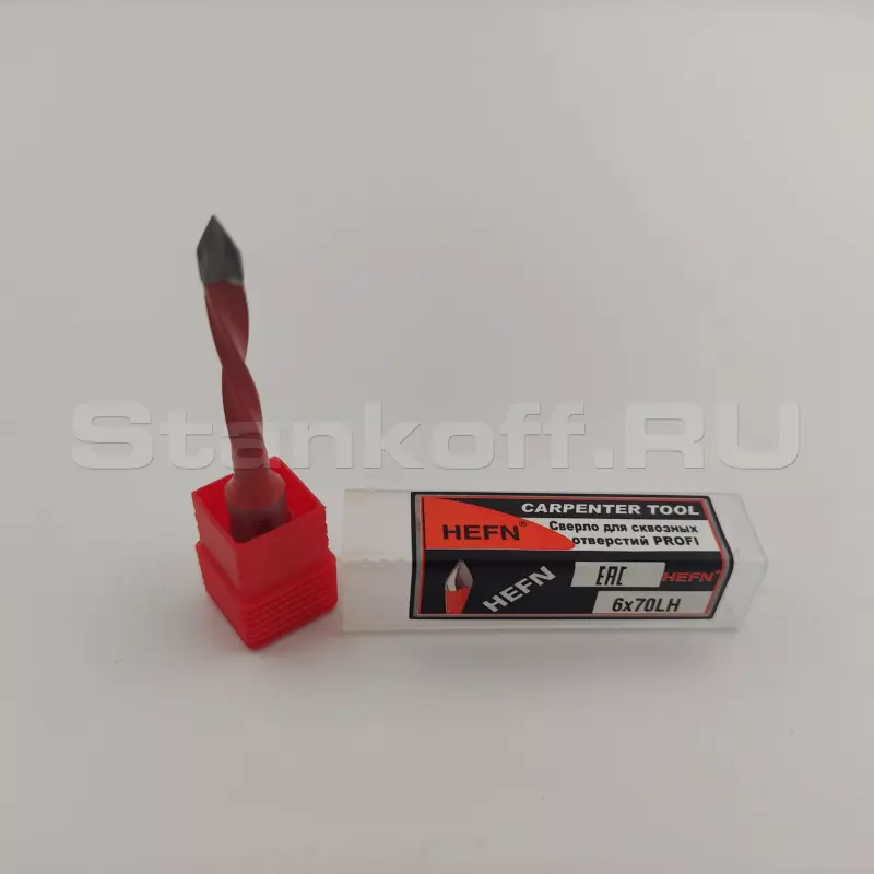 Сверло для сквозных отверстий для присадочного станка PROFI HEFN левое D6x70 S10 LH
