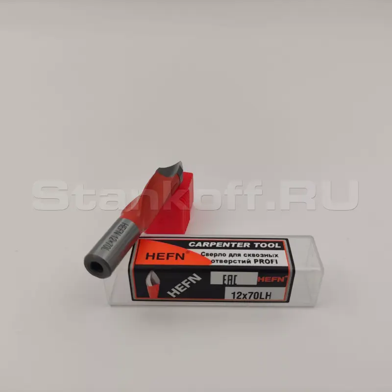 Сверло для сквозных отверстий для присадочного станка PROFI HEFN левое D12x70 S10 LH