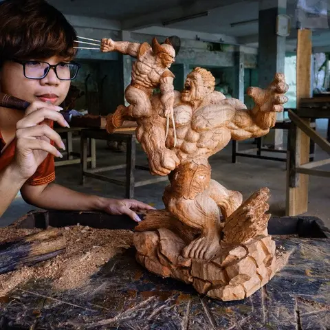 Невероятно искусная резьба по дереву от мастеров из компании DWoodart
