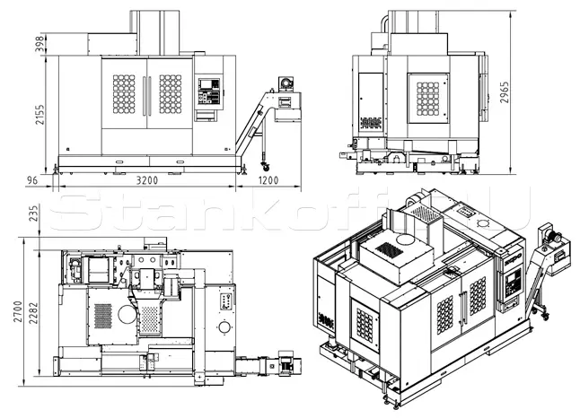 Вертикальный обрабатывающий центр KVL Sino 1100A